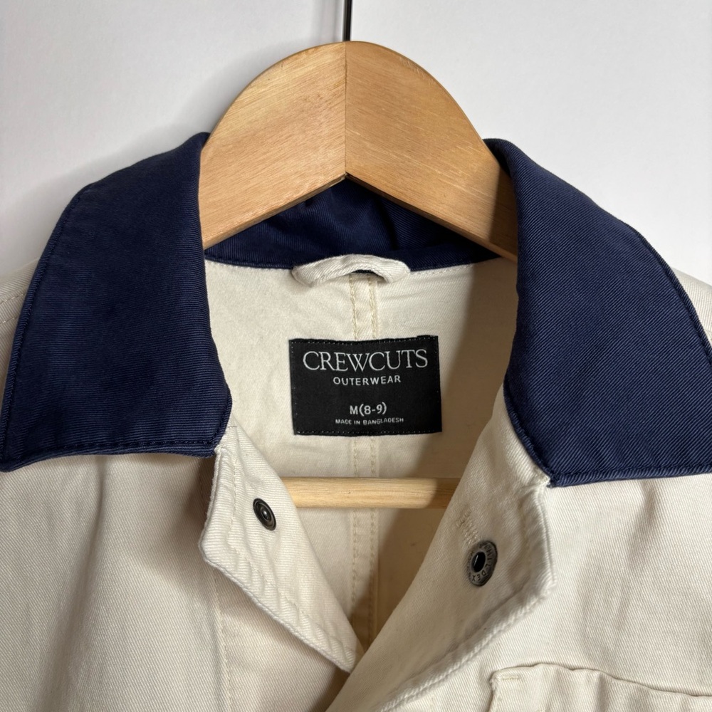 CrewCuts Collection kids' striped chore shirt-jacket size 8-9 - Picture 9 of 10